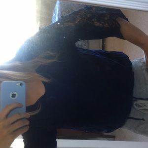 Navy blue 3/4 length sleeve top